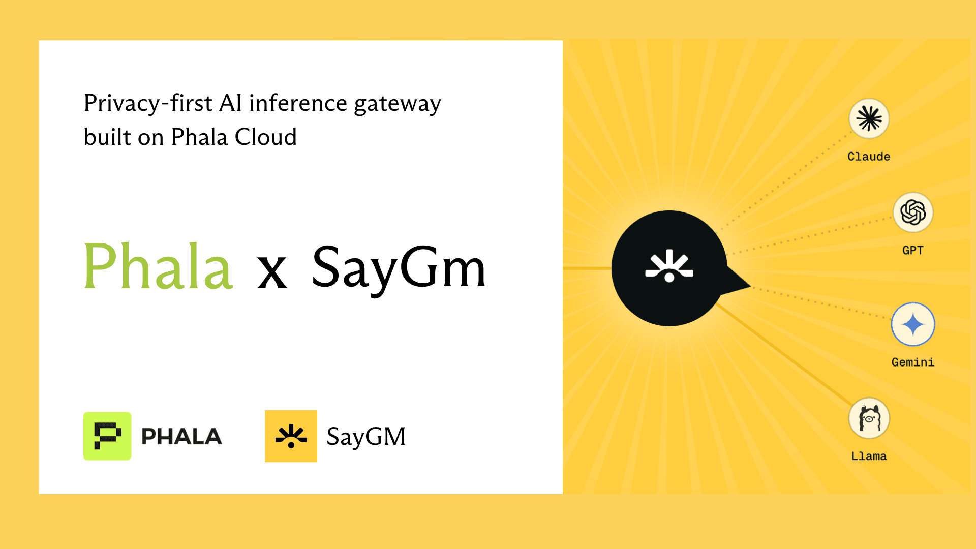 Phala x SayGM: Privacy-first AI inference gateway built on Phala Cloud