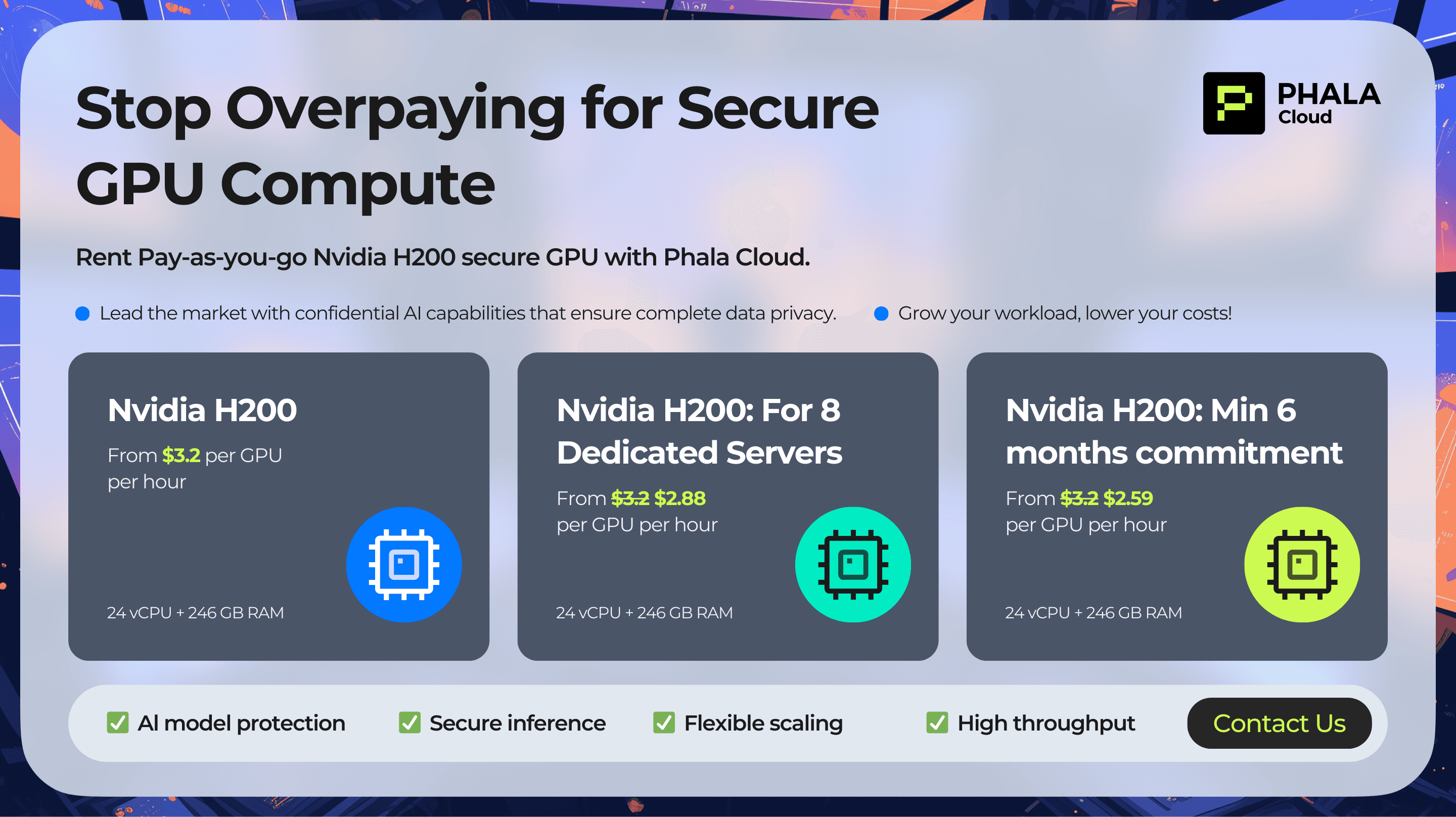 Contact Us for GPU TEE pricing