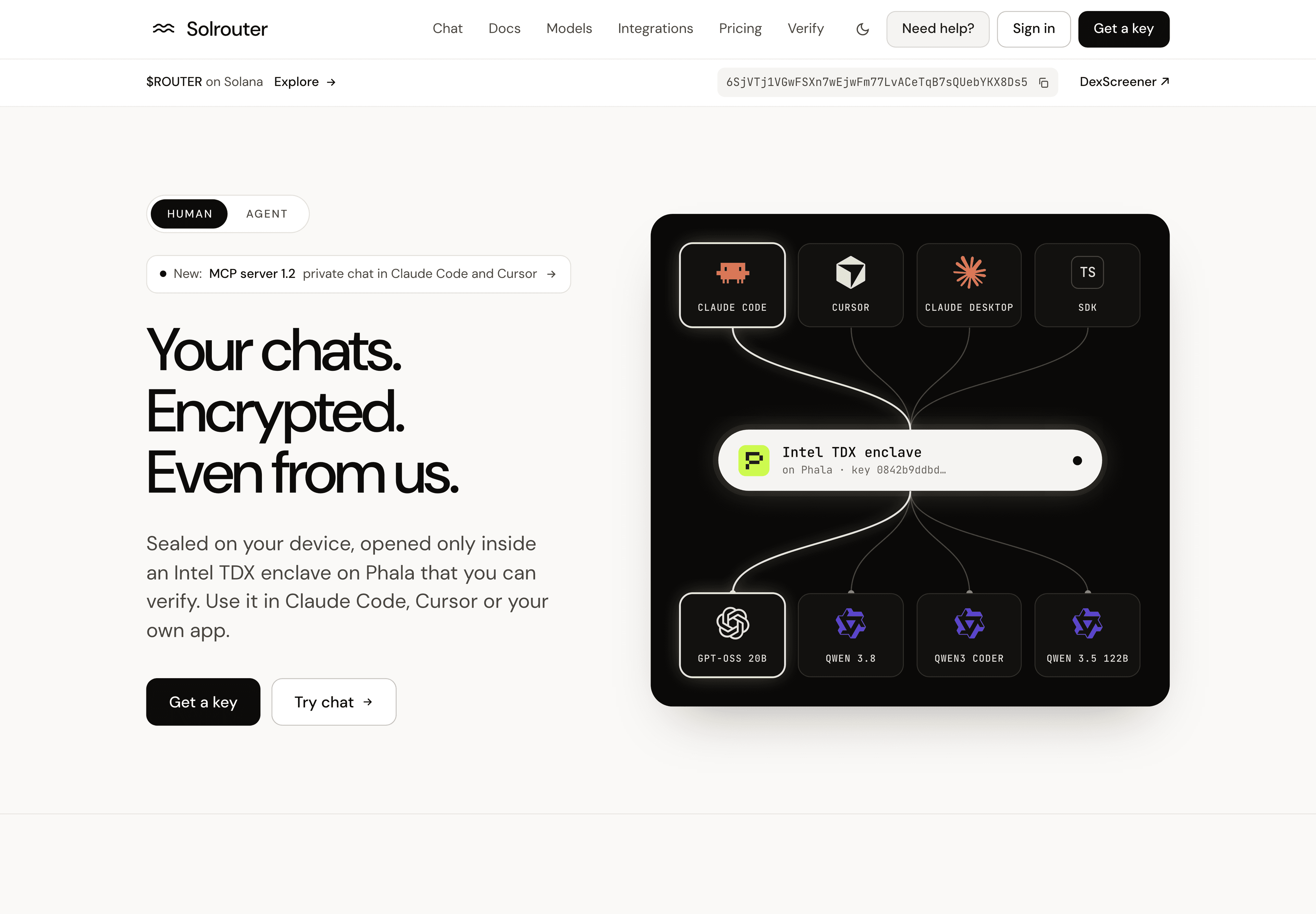 Solrouter landing page. Image courtesy of Router Labs.