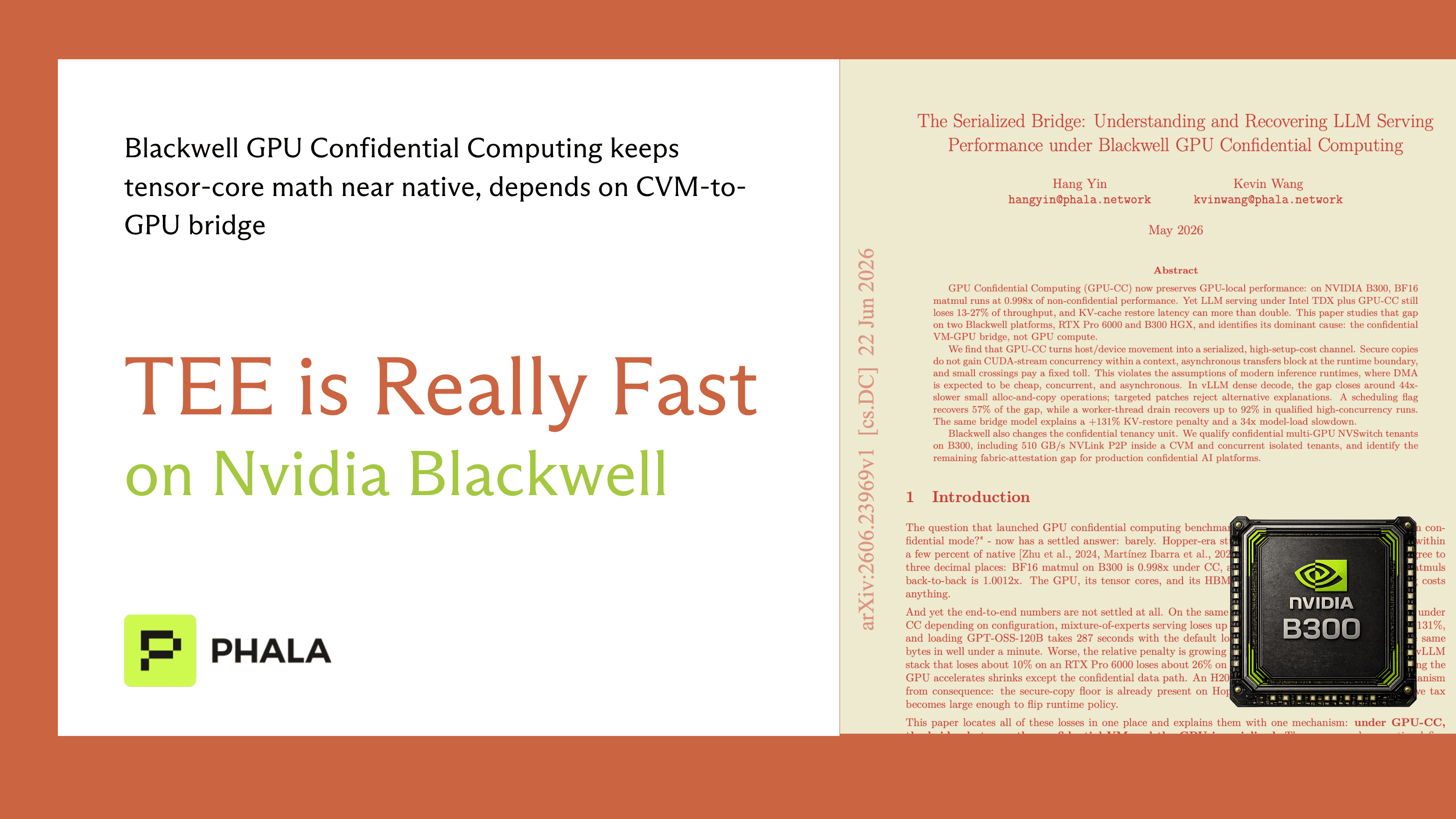 TEE is Really Fast on Nvidia Blackwell