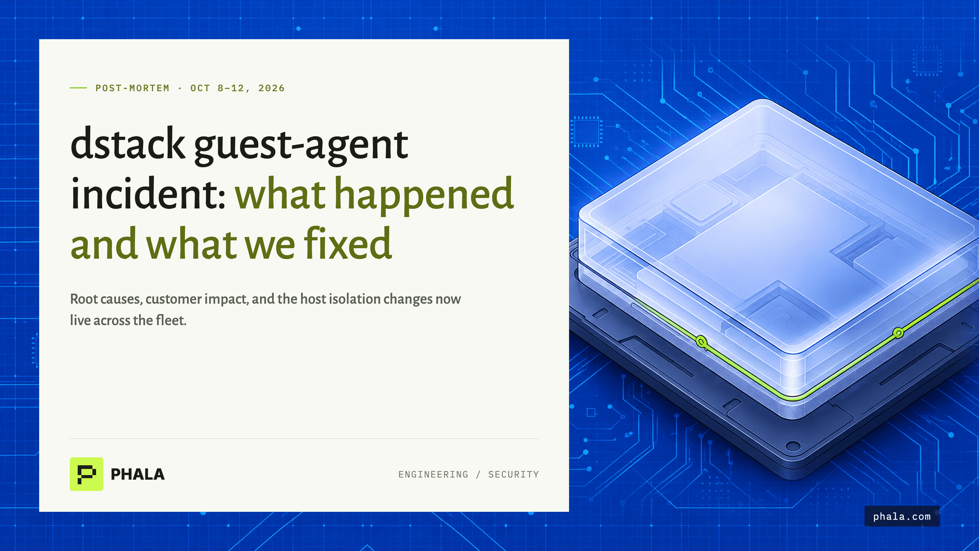 Post-mortem: October 2026 dstack guest-agent vulnerability and host isolation fixes